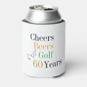 60th Birthday Golf Cheers Beers Party Can Cooler