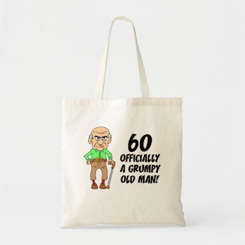 60th Birthday Grumpy Old Man Tote Bag