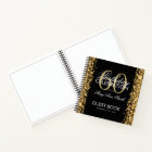 60th Birthday Guestbook Party Sparkles Gold