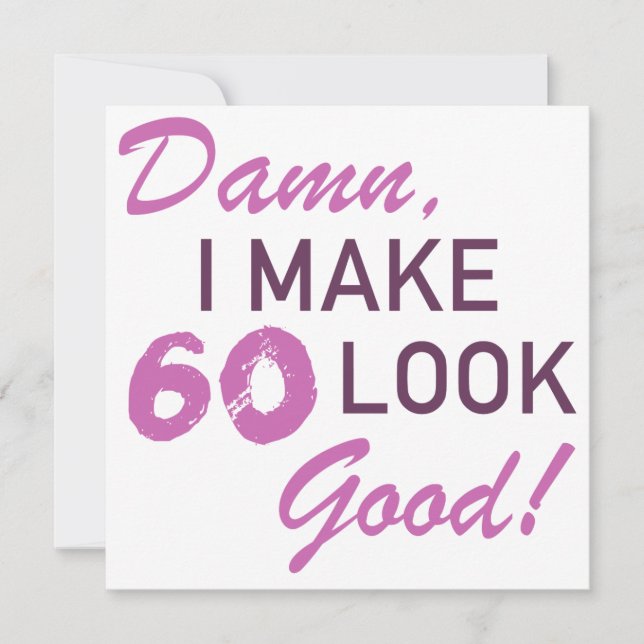 60th Birthday Humor Card (Front)