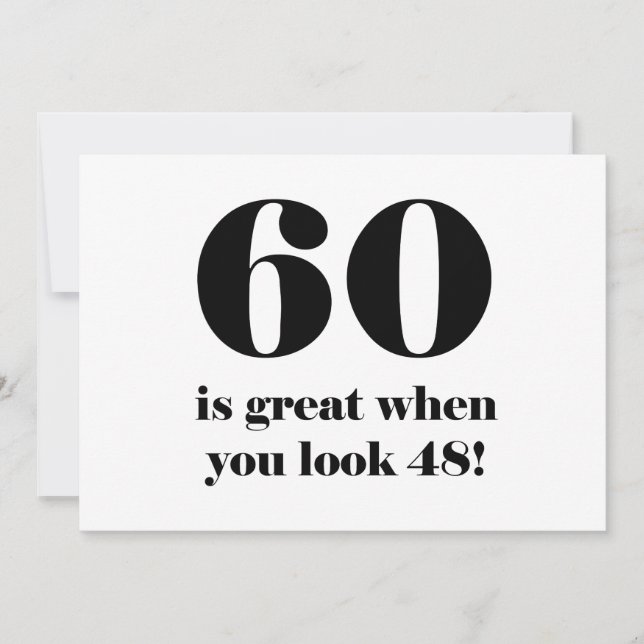 60th Birthday Humor Card (Front)