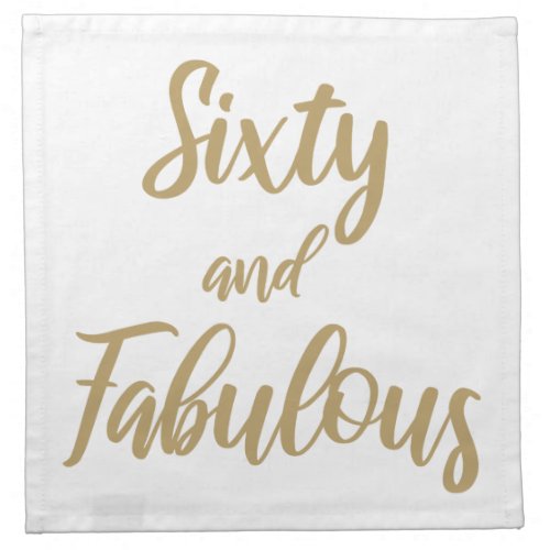 60th Birthday Humor Cloth Napkin