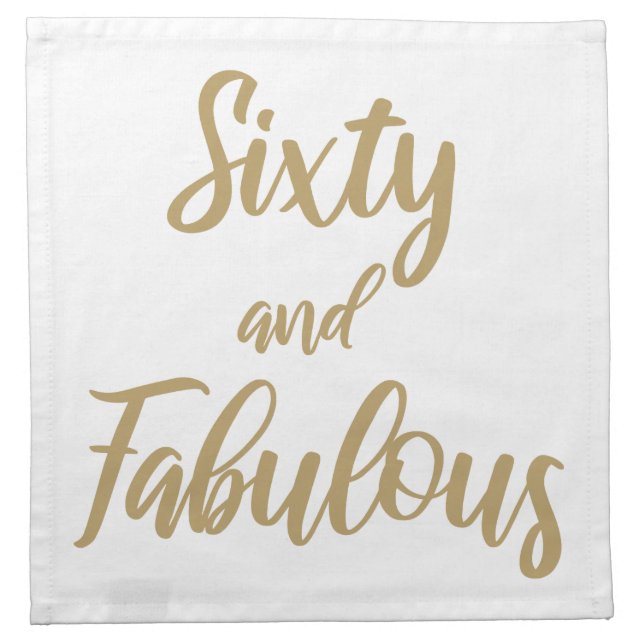 60th Birthday Humor Cloth Napkin (Front)
