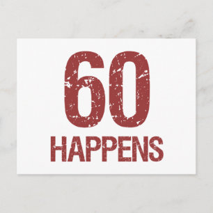 60th Birthday Humor Postcard