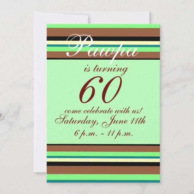 60th birthday Invitation (Front)