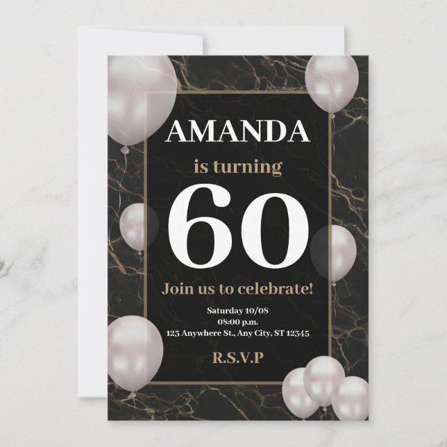 60th birthday invitation (Front)