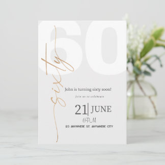 60TH birthday  Invitation