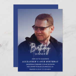 60th birthday invitation Birthday Dinner Photo Men