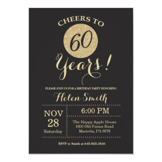 60 invitations birthday