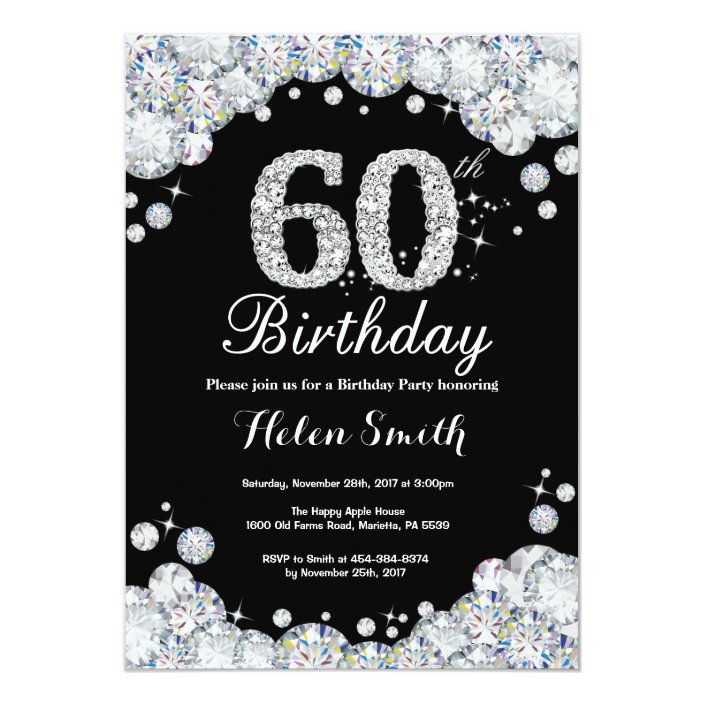 60th birthday invitations