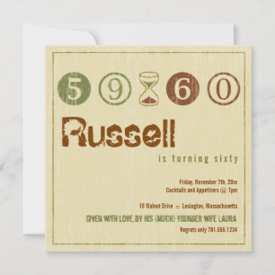 60th Birthday Invitation - Customize