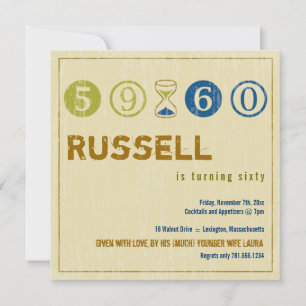 60th Birthday Invitation - Customize
