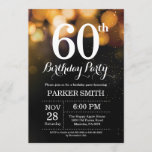 60th Birthday Invitation Gold Glitter<br><div class="desc">60th Birthday Invitation with Gold String Lights with Gold Glitter Background. Gold Birthday. Adult Birthday. Men or Women Bday Invite. 13th 15th 16th 18th 20th 21st 30th 40th 50th 60th 70th 80th 90th 100th, Any age. For further customization, please click the "Customize it" button and use our design tool to...</div>