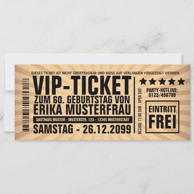 60th birthday invitation (personalizable) (Front)