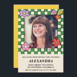 60th birthday invitations Retro Groovy Flowers<br><div class="desc">60th birthday invitations Retro Groovy Flowers vintage</div>