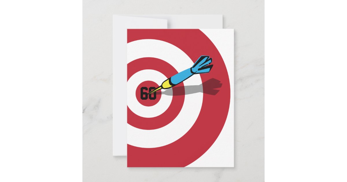 60th Birthday Invitations Target Bullseye Zazzle