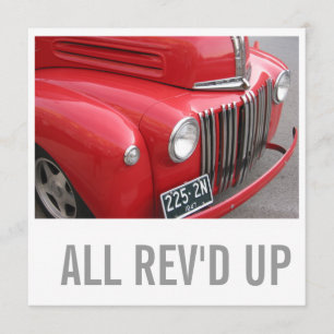 60th Birthday Invitations Truck Lover All Rev'd Up