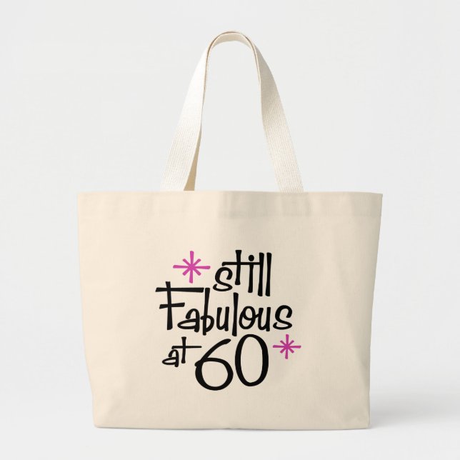 60th Birthday Large Tote Bag (Front)