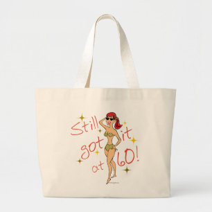 60th Birthday Large Tote Bag