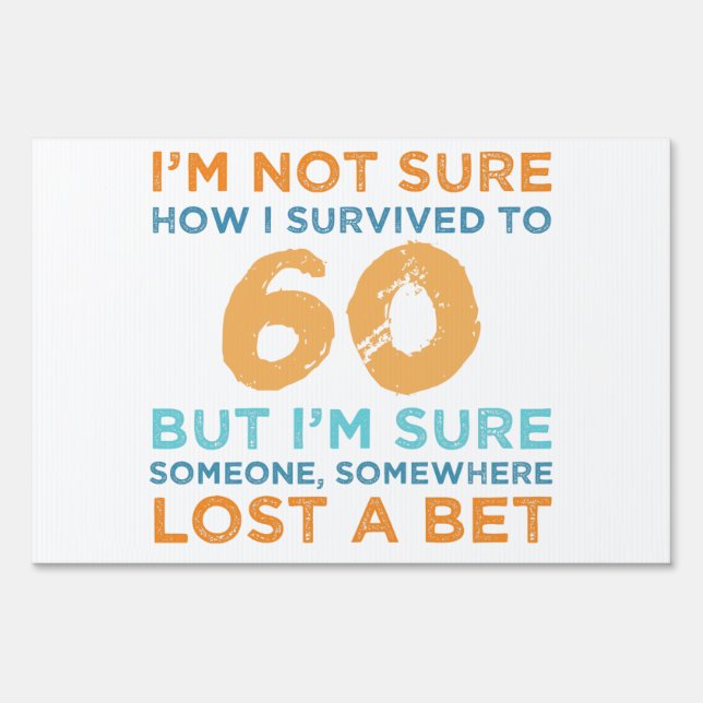 60th Birthday Legend Yard Sign (Front)