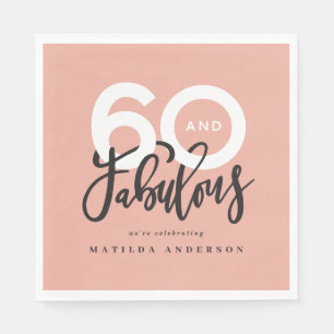 60th birthday making 60 look good modern napkins