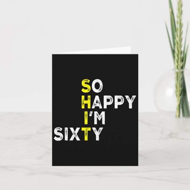 60th Birthday Man Woman 60 Years Bday Funny Gift Y Card (Front)