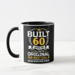 60th Birthday Man Woman Built 60 Years Ago  Mug<br><div class="desc">60th Birthday Man Woman Built 60 Years Ago Gift. Perfect gift for your dad,  mom,  papa,  men,  women,  friend and family members on Thanksgiving Day,  Christmas Day,  Mothers Day,  Fathers Day,  4th of July,  1776 Independent day,  Veterans Day,  Halloween Day,  Patrick's Day</div>