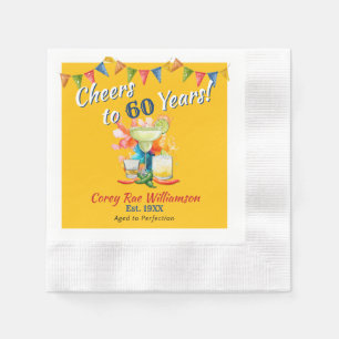 60th Birthday Mexican Fiesta Cheers to 60 Years Napkins