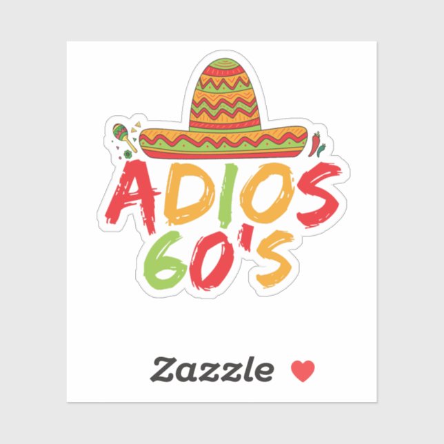 60th Birthday Mexican Party Cinco de Mayo Fiesta  Sticker (Sheet)