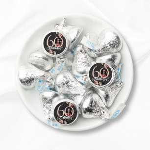 60th Birthday Moody Floral Pink Custom Photo Hershey®'s Kisses®