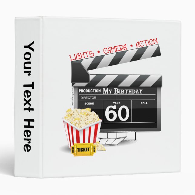 60th Birthday Movie Theme Binder (Front/Spine)