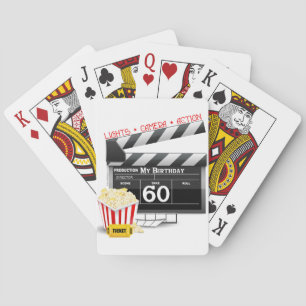 60th Birthday Movie Theme Poker Cards