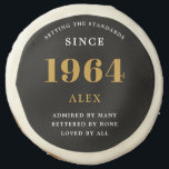 60th Birthday Name 1964 Black Gold Elegant Chic Sugar Cookie<br><div class="desc">60th Birthday Personalized 1964 Black Gold Chic Sugar Cookies - Elegant Celebration Snack Delight. These gorgeous 60th Birthday Sugar Cookies are perfect for your stylish, sophisticated celebration. Crafted with love and attention to detail, these confections are both visually stunning and delicious. Each cookie is meticulously decorated with a black gold...</div>