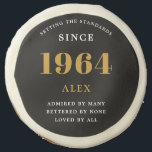 60th Birthday Name 1964 Black Gold Elegant Chic Sugar Cookie<br><div class="desc">60th Birthday Personalized 1964 Black Gold Chic Sugar Cookies - Elegant Celebration Snack Delight. These gorgeous 60th Birthday Sugar Cookies are perfect for your stylish, sophisticated celebration. Crafted with love and attention to detail, these confections are both visually stunning and delicious. Each cookie is meticulously decorated with a black gold...</div>