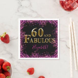 60th Birthday  Napkins