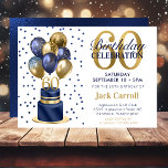 60th Birthday Navy Blue Balloon Cake Invitation<br><div class="desc">This fabulous men's 60th birthday navy blue cake invitation featuring a 2-layer navy blue and gold cake with navy blue and gold balloons and the number 60 in gold would be perfect for celebrating your husband, brother, dad, friend, uncle, grandfather. It is traditional and classic while being fresh, modern and...</div>