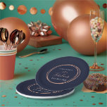 60th Birthday Navy Rose Gold Party Paper Plates<br><div class="desc">This is a modern, chic and elegant, 60th birthday party design. This stylish design is in chic rose gold and navy blue. It has the text, "Samantha's 60 and Fabulous" and the celebration date. This simple, modern, typography motif is framed by an elegant rose gold effect circle. This stylish design...</div>