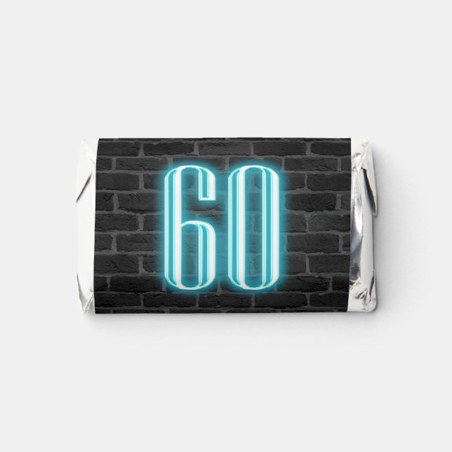 60th Birthday Neon Sign  Hershey's Miniatures (Front)