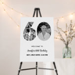 60th Birthday Number 60 Photo Collage Black White Foam Board<br><div class="desc">Mark sixty years of wonderful memories and adventures with this captivating 60th Birthday Number Photo Collage. This customizable template is the perfect blend of creativity and sentiment, allowing you to create a truly memorable gift for your loved one's special day. Capture the essence of incredible years in a single masterpiece...</div>