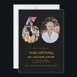 60th Birthday Number 60 Photo Collage Modern Black Invitation<br><div class="desc">Mark sixty years of wonderful memories and adventures with this captivating 60th Birthday Number Photo Collage. This customizable template is the perfect blend of creativity and sentiment, allowing you to create a truly memorable gift for your loved one's special day. Capture the essence of incredible years in a single masterpiece...</div>