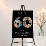60th Birthday Number 60 Photo Collage Welcome Foam Board<br><div class="desc">Mark years of wonderful memories and adventures with this captivating 60th Birthday Number Photo Collage. This customizable template is the perfect blend of creativity and sentiment, allowing you to create a truly memorable and personalized gift for your loved one's special day. Capture the essence of incredible years in a single...</div>
