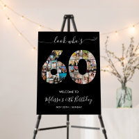 60th Birthday Number 60 Photo Collage Welcome