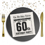 60th Birthday Old Newspaper Funny Unique Custom Napkins<br><div class="desc">60th Birthday Old Newspaper Funny Unique Custom Napkins. A cool and humorous birthday design that looks like a vintage newspaper!  It is customizable and can be used for any age birthday party! Need help with this design template? Contact the design by clicking on the 'Message' button below.</div>