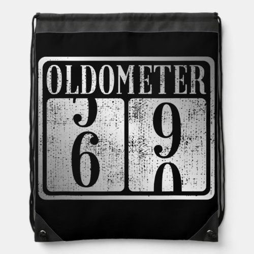 60th Birthday Oldometer 59 60 Vintage Funny Gifts Drawstring Bag