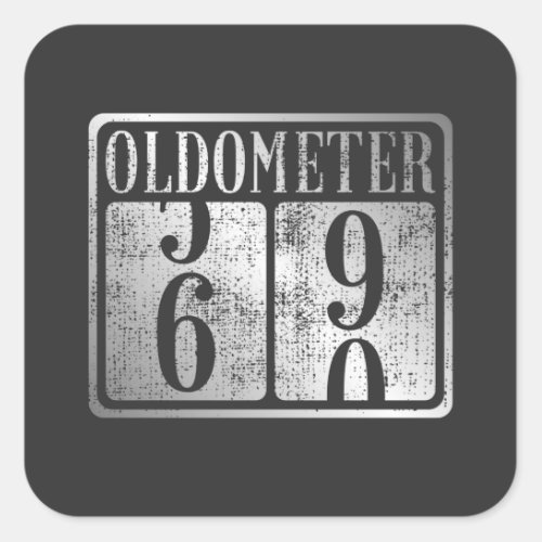 60th Birthday Oldometer 59_60 Vintage Square Sticker