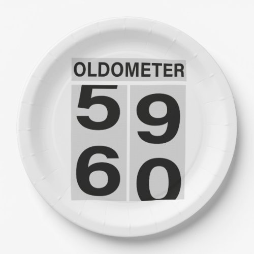 60th Birthday OLDOMETER Paper Plates