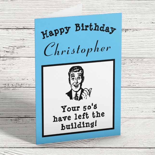 60th Birthday Over The Hill Funny Personalized Card (Creator Uploaded)