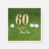 60th Birthday Par tee Party for golfer Napkin