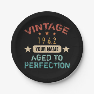 60th Birthday Party 1962 Add Your Name Paper Plates