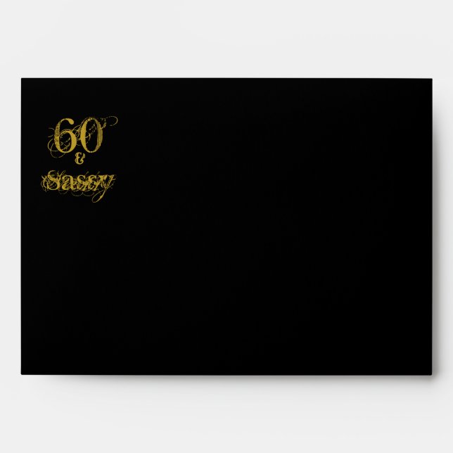 60th Birthday Party 60 and Sassy Return Address Envelope (Front)